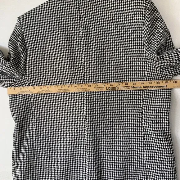 Vintage Dumas Blazer Jacket Women 14 Houndstooth Career Retro Lined Y2K USA Corp - Picture 6 of 14